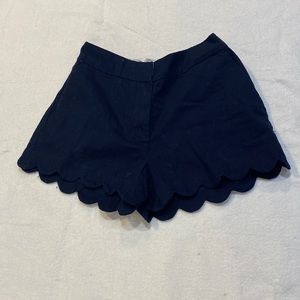 Crewcuts Navy Blue Scalloped Shorts Girls Size 12